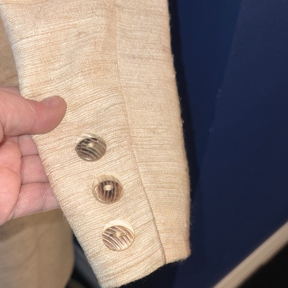 Herbert Grossman Designed by Cynthia Sobel Cream Silk Bouclé Tweed Blazer & Skir - Picture 9 of 15